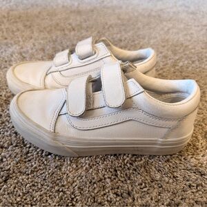 Vans Leather White Velcro Sneakers